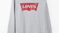 Levi's Plus tab logo crew neck sweatshirt in grey | ASOS