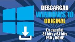 ✅ Cómo descargar Windows 10 ORIGINAL en Español ⬇ - 64 bits y 32 bits - PRO y HOME - ISO