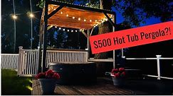 Hot Tub Pergola with Rain Roof Under $500!!