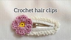 Quick and easy crochet hair clips