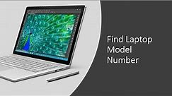 Find Laptop Model Number
