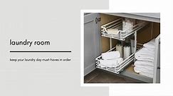 11.5 in. Dual Slide 2-Tier Standard Organizer in Chrome with White Liner 62727-1