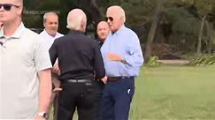 Biden surveys hurricane's toll from the sky and ground in Florida