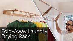 Drying Racks for Laundry Room & Mudroom | DIY Wall Mounted Folding Clothes Hanger