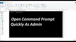 How to Open Command Prompt (CMD) Quickly In Current Directory In Admin Mode