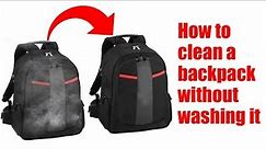 How to clean a backpack without washing it