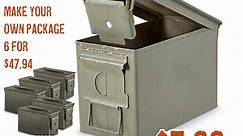 6 Pack Military Surplus M2A1 .50 Caliber Ammo Cans $7.99ea/6-$47.94 FREE S&H