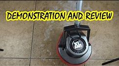Oreck Commercial Orbiter Hard Floor Cleaner Scrubber Machine Review and Live Demonstration - Easy