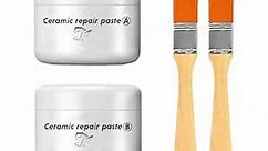 Tile Repair Paste, Ceramic Tile Repair Paste, Ceramic Repair Paste, Ceramic Tile Repair Kit, Ceramic Paste Tile Glue Strong Adhesive, for Repairing Chipsdents,Cracks, Scratches (1set,30g)