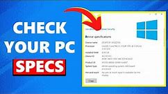 How To Check PC/LAPTOP Specs On Windows (Updated)