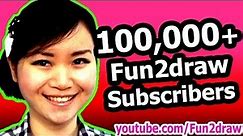 100,000+ Fun2draw Subscribers! | How to Draw a Bear (100k Subscriber Special) - Online Art Lessons