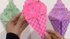 Paper Ice Cream | Paper Ice Cream Craft | Easy School Project Ideas