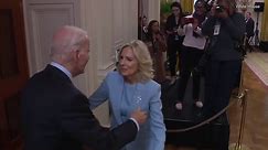First Lady sends Biden off with a kiss as he heads to Israel
