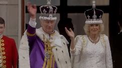 Watch: King and Queen joined by royal family on Buckingham Palace balcony