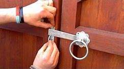 How to fit a ring gate latch to a wooden gate