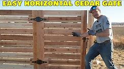 How To Build A Horizontal Cedar Gate IN PLACE (No Hanging!)