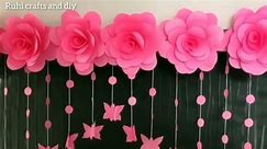 DIY paper flower wall hanging decoration ideas