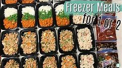Freezer Meals for One or Two - MEAL PREP IDEAS
