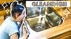 How to Restore a Stainless Steel Kitchen Sink - Remove Scratches & Polish it to NEW again!