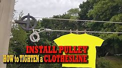 Outdoor clothesline with pulley / How to tighten a clothesline