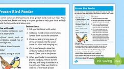 Frozen Bird Feeder Craft Instructions