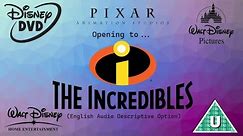 Opening to The Incredibles 2005 UK DVD (English Audio Descriptive Option)