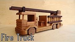 How To Make a Wooden Toy Fire Truck | Wooden Miniature - Wooden Creations