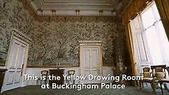 Yellow Drawing Room wallpaper conservation at Buckingham Palace