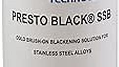 Technologies Presto Black Stainless Steel Blackener (SSB) - Cold Brush on Blackening Solution for Stainless alloys, Traditional Patina Stainless Black Oxide Touch-up (1 Quart)