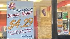 Senior Night Burger King for $4.29 | $3 Whopper on Whopper Wednesday at Burger King using the BK App