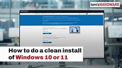 How To Do A Clean Install On Windows Script I Tom's Hardware