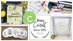 *EASY* Beginner Friendly DIY's with Cricut | 3 Home Decor Projects