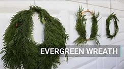 How to Make an Evergreen Wreath with a Coat Hanger