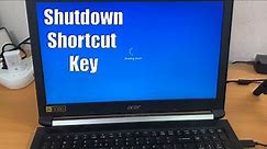 How To Shutdown Acer Laptop Using Keyboards || Shutdown Shortcut Key in Windows 10 #shutdown