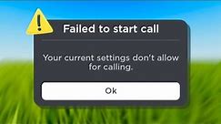 HOW TO FIX THIS ERROR WHEN CALLING ON ROBLOX...