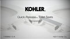 Installation - Quick-Release Toilet Seats - KOHLER