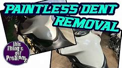 Paintless Dent Repair - How To, Eastwood PDR Hot Glue Kit, Triumph Motorcycle Fuel Tank
