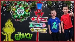 Christmas Grinch Lamp Post Gemmy | Unbox Setup Grinch Wreath Lamp Post | Lowes Grinch Collection