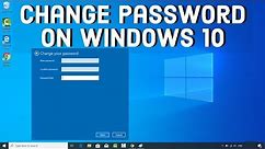 How To Change Password In Windows 10