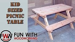 Project - How to build a kid sized picnic table out of 8 2x4's