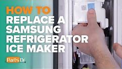 How to replace the ice maker part # DA97-13718C in Samsung refrigerator