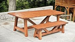 How To Build A Farmhouse Table and Benches For $250 | Woodworking DIY