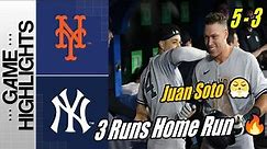 NY Yankees vs NY Mets [Yankees Tied The Score With 3 Home Runs] Juan Soto Highlights | Yankees Go !