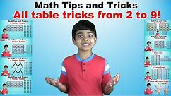 Learn 2 to 9 Times Multiplication Tricks | Easy and fast way to learn | Math Tips and Tricks