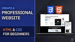 Professional Website From Scratch | HTML & CSS For Beginners
