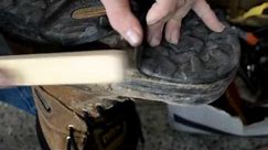 Shoe repair: workboot glue using Barge Cement