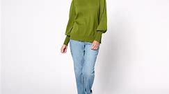 Belle by Kim Gravel Bishop Sleeve Sweater - QVC.com