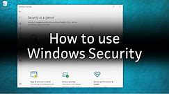 How to Use Windows Security in Windows 10