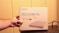 Memorex DVD Write 8x External USB DVD CD Player for PC and Mac unbox review