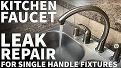 Kitchen Faucet Leak Repair - DIY How to Fix a Leaky Faucet - Delta Single Handle Design Dripping
